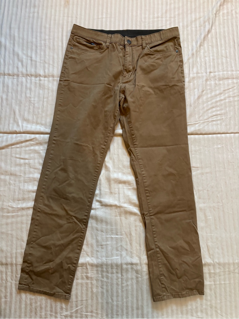 English Laundry Men's Chino Straight Fit Pants Cotton Brown Size 36X34 Spandex